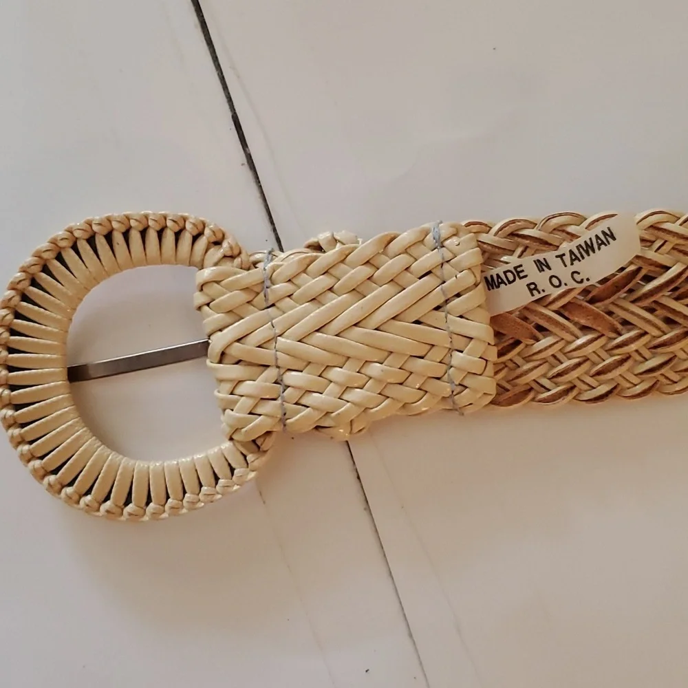 New braided leather belt Size M/L 38